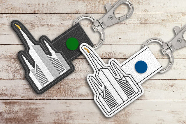 LDS Portland Oregon Temple ITH Key Fob Applique Embroidery Embroidery/Applique DESIGNS Risa Rocks It 