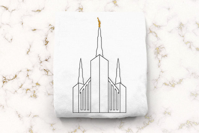 LDS Portland Oregon Temple Linework Embroidery Embroidery/Applique DESIGNS Risa Rocks It 