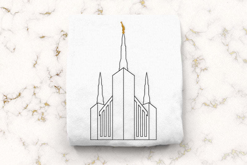 LDS Portland Oregon Temple Linework Embroidery Embroidery/Applique DESIGNS Risa Rocks It 