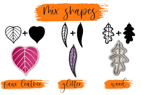 Leaf earrings, Fall earrings, Thanksgiving earring, Earring svg, Earrings bundle, Jewelry svg, Cricut earrings, Earrings template, Jewelry svg. Png, Jpg, Dxf, Eps Svg, Cut File for Cricut and Silhouette. SVG KatineDesign 