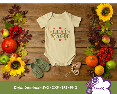 Leaf Magic SVG | Layered Red, Orange, Yellow and Greens SVG DawnKDesigns 