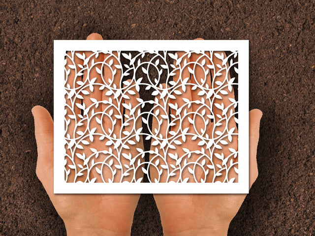 Leaf Mesh pattern Paper cut SVG Johan Ru designs 