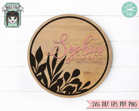 Leaf Monogram Frame SVG Cut File, Leaf Border SVG, Leaves Monogram Frame SVG, Round Monogram Frame SVG, Hexagon Monogram Frame SVG, Leaf Silhouette Monogram Frame SVG SVG Wild Pilot 