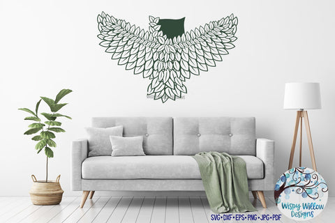 Leaf Owl SVG Cut File SVG Wispy Willow Designs 