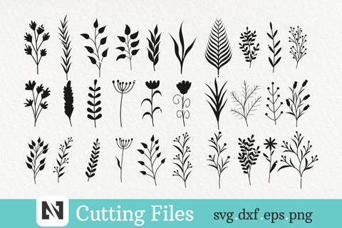 Leaf Svg, Hand Drawn Leaf Svg, Leaf Divider Svg Bundle SVG Pinoyart Kreatib 