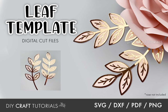 Leaf SVG Template - 12 SVG DIY Craft Tutorials 