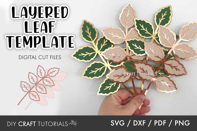 Leaf SVG Template - 4 SVG DIY Craft Tutorials 