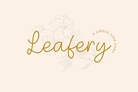 Leafery - a Single Line Font Font nhfonts 