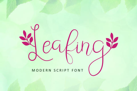 Leafing - Calligraphy Font Font Illushvara Design 