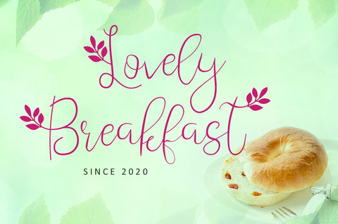 Leafing - Calligraphy Font Font Illushvara Design 