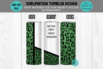 Leather and Leopard Christmas Design for Sublimation Tumblers! Sublimation You Make It Personal 