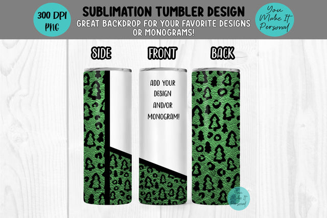 Leather and Leopard Christmas Design for Sublimation Tumblers! Sublimation You Make It Personal 