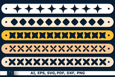 Leather Bracelet Template bundle SVG SVG MD JOYNAL ABDIN 