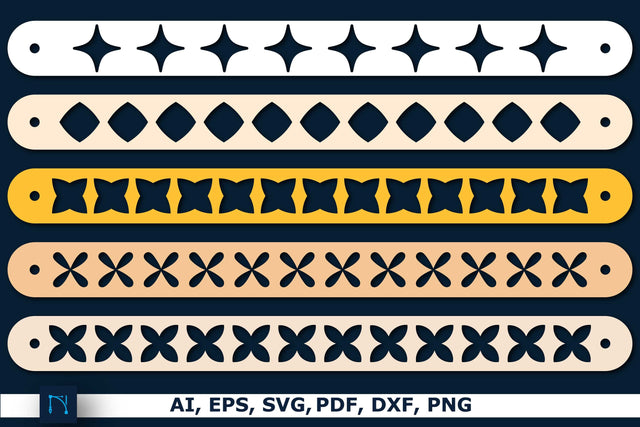 Leather Bracelet Template bundle SVG SVG MD JOYNAL ABDIN 
