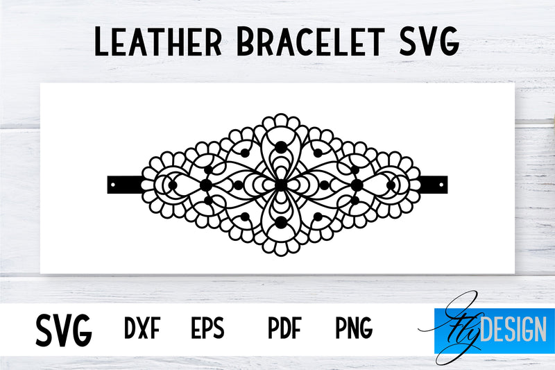 Leather Bracelets SVG | Bracelets SVG | Leather Design SVG Fly Design 
