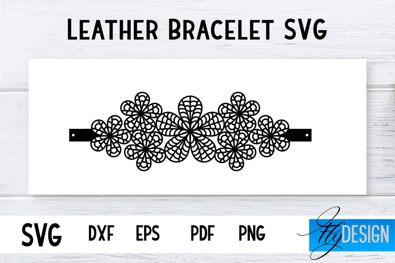 Leather Bracelets SVG | Bracelets SVG | Leather Design SVG Fly Design 