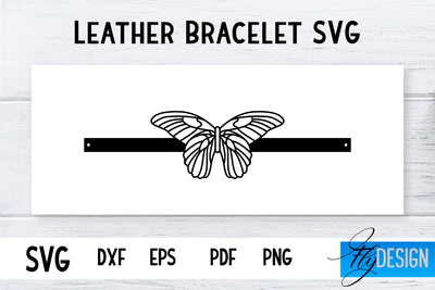 Leather Bracelets SVG | Bracelets SVG | Leather Design SVG Fly Design 