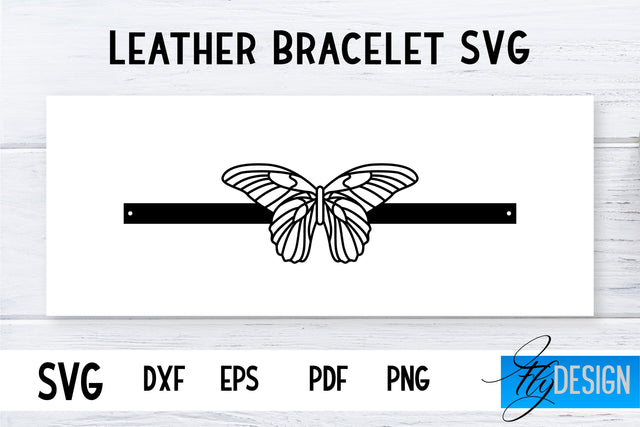 Leather Bracelets SVG | Bracelets SVG | Leather Design SVG Fly Design 
