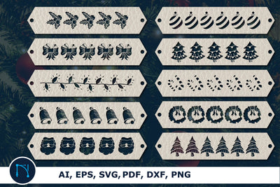 Leather Christmas Bracelets SVG bundle SVG MD JOYNAL ABDIN 