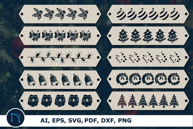 Leather Christmas Bracelets SVG bundle SVG MD JOYNAL ABDIN 