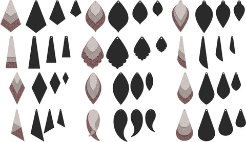 Leather Earrings, Earrings SVG, Pendant Template, Cut Files SVG Yuliya 