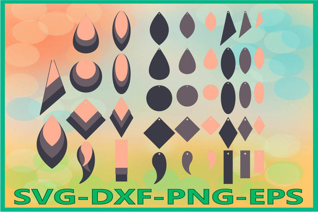Leather Earrings Svg, Earrings, Teardrop Earrings SVG AlexSVGStudio 