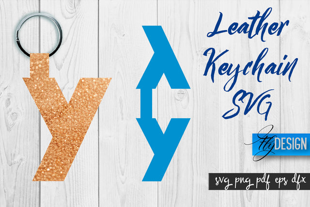 Leather Keychain Alphabet SVG | Key Fob Numbers SVG | Bag Tag Design SVG Fly Design 
