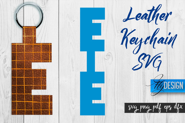 Leather Keychain Alphabet SVG | Key Fob Numbers SVG | Bag Tag Design SVG Fly Design 