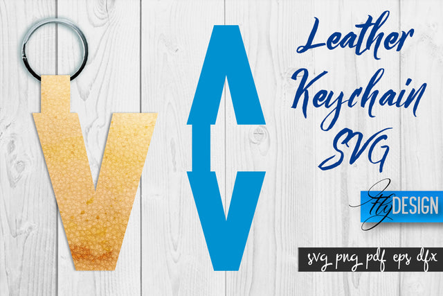 Leather Keychain Alphabet SVG | Key Fob Numbers SVG | Bag Tag Design SVG Fly Design 