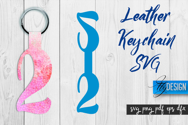 Leather Keychain Alphabet SVG | Key Fob Numbers SVG | Bag Tag Design SVG Fly Design 