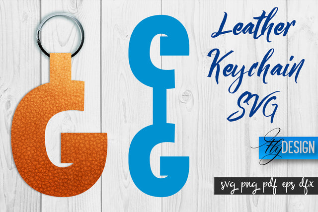 Leather Keychain Alphabet SVG | Key Fob Numbers SVG | Bag Tag Design SVG Fly Design 