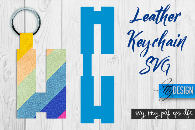 Leather Keychain Alphabet SVG | Key Fob Numbers SVG | Bag Tag Design SVG Fly Design 