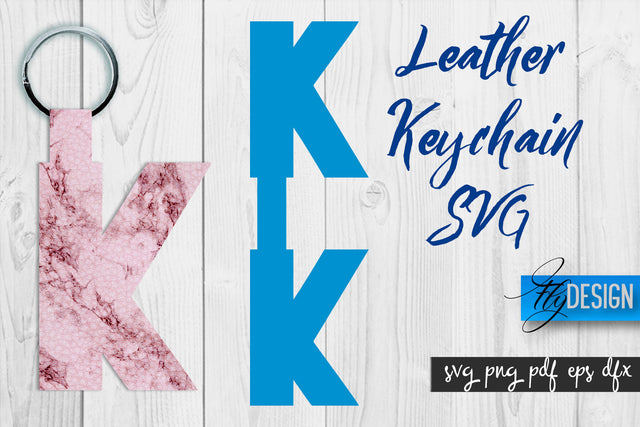 Leather Keychain Alphabet SVG | Key Fob Numbers SVG | Bag Tag Design SVG Fly Design 