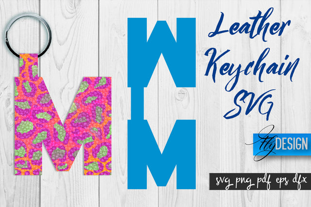 Leather Keychain Alphabet SVG | Key Fob Numbers SVG | Bag Tag Design SVG Fly Design 