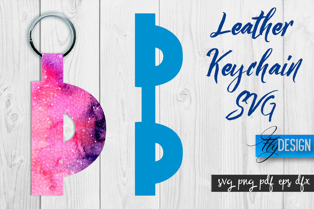 Leather Keychain Alphabet SVG | Key Fob Numbers SVG | Bag Tag Design SVG Fly Design 