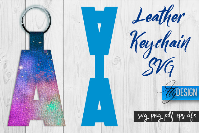Leather Keychain Alphabet SVG | Key Fob Numbers SVG | Bag Tag Design SVG Fly Design 