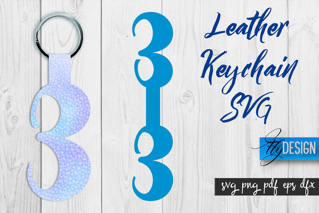 Leather Keychain Alphabet SVG | Key Fob Numbers SVG | Bag Tag Design SVG Fly Design 