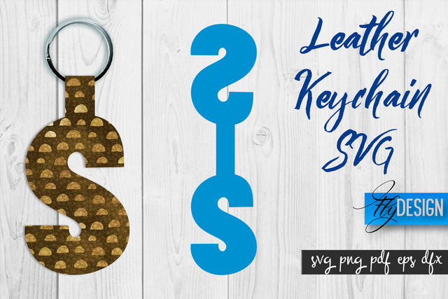Leather Keychain Alphabet SVG | Key Fob Numbers SVG | Bag Tag Design SVG Fly Design 