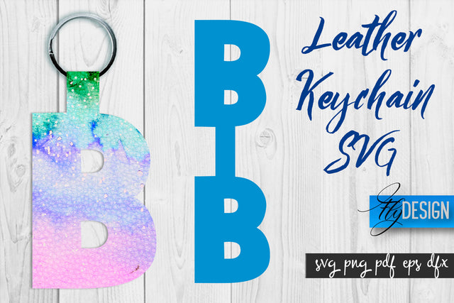 Leather Keychain Alphabet SVG | Key Fob Numbers SVG | Bag Tag Design SVG Fly Design 