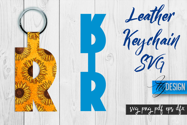 Leather Keychain Alphabet SVG | Key Fob Numbers SVG | Bag Tag Design SVG Fly Design 