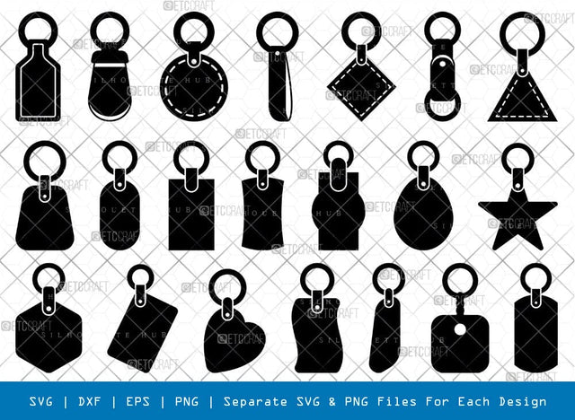 Leather Keychain Silhouette, Keychain SVG, Leather Keyring Svg, Bike Keyring Svg, Car Keychain Svg, Leather Keychain Bundle, SB00854 SVG ETC Craft 