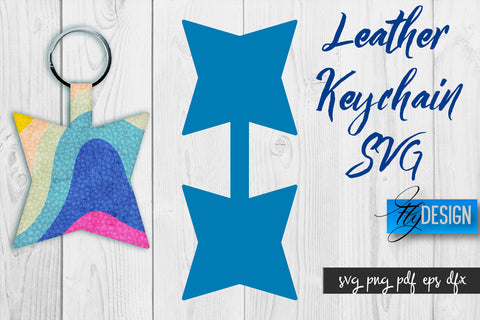 Leather Keychain SVG Bundle | Key Fob SVG | Bag Tag Design SVG Fly Design 