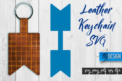 Leather Keychain SVG | Key Fob SVG | Bag Tag Design SVG Fly Design 