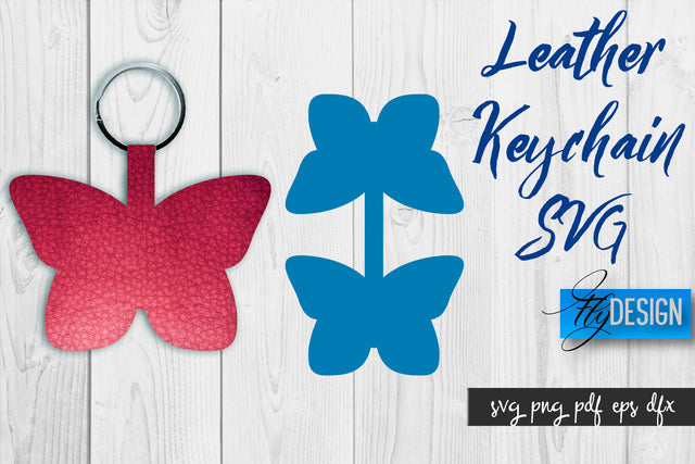 Leather Keychain SVG | Key Fob SVG | Bag Tag Design SVG Fly Design 