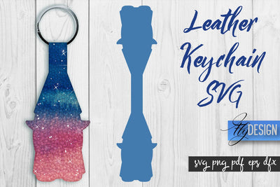 Leather Keychain SVG | Key Fob SVG | Bag Tag Design SVG Fly Design 