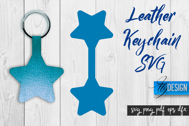 Leather Keychain SVG | Key Fob SVG | Bag Tag Design SVG Fly Design 