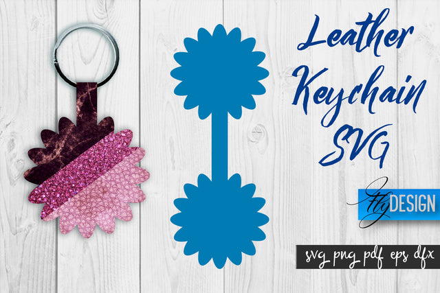 Leather Keychain SVG | Key Fob SVG | Bag Tag Design SVG Fly Design 