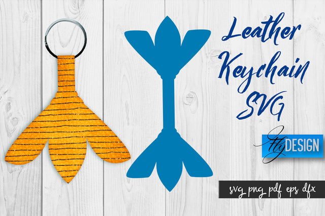 Leather Keychain SVG | Key Fob SVG | Bag Tag Design SVG Fly Design 