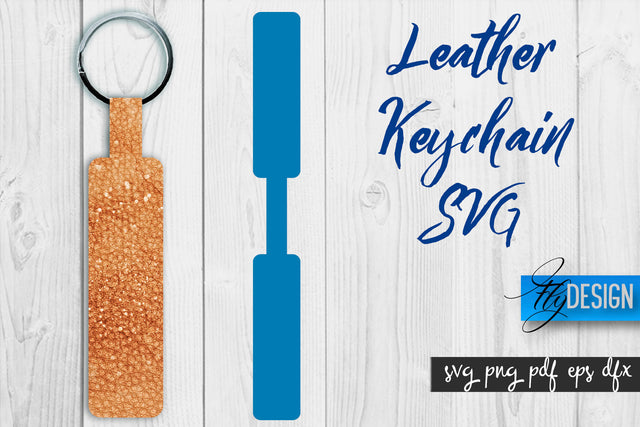 Leather Keychain SVG | Key Fob SVG | Bag Tag Design SVG Fly Design 
