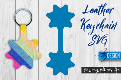 Leather Keychain SVG | Key Fob SVG | Bag Tag Design SVG Fly Design 